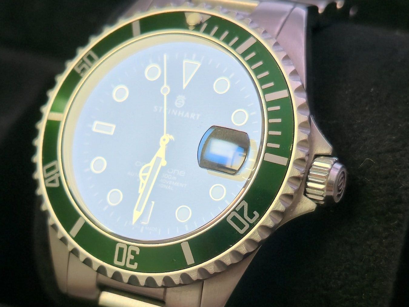 Steinhart Orologi: Steinhart Ocean One Green 300m Swiss Automatic – Usato da Dietlikon venduto da sop_qr7v