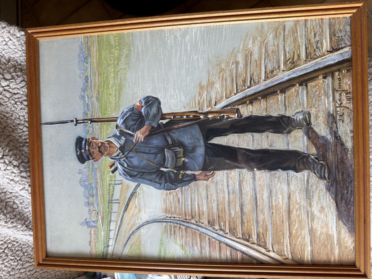 Dipinti: Tableau soldat chemin de fer J.C. Kaufmann 1915  – Usato da Tolochenaz venduto da adr_dj58 4