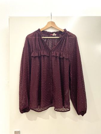 BURGUNDERFARBENE BLUSE