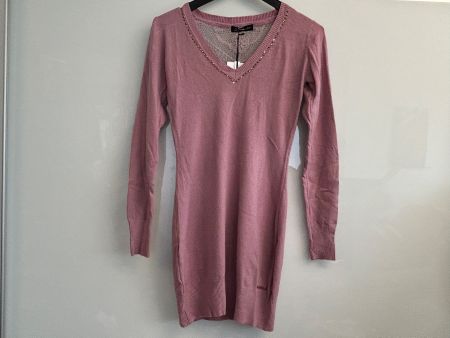 Pullover Lang Spitze Strass Figurbetont 1 Size Neu