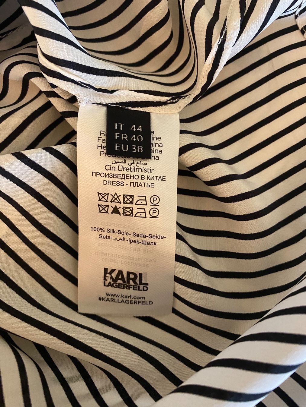 Karl Lagerfeld Vestiti: Karl Lagerfeld Seiden Kleid – Usato da Wetzikon ZH venduto da Deba26 6