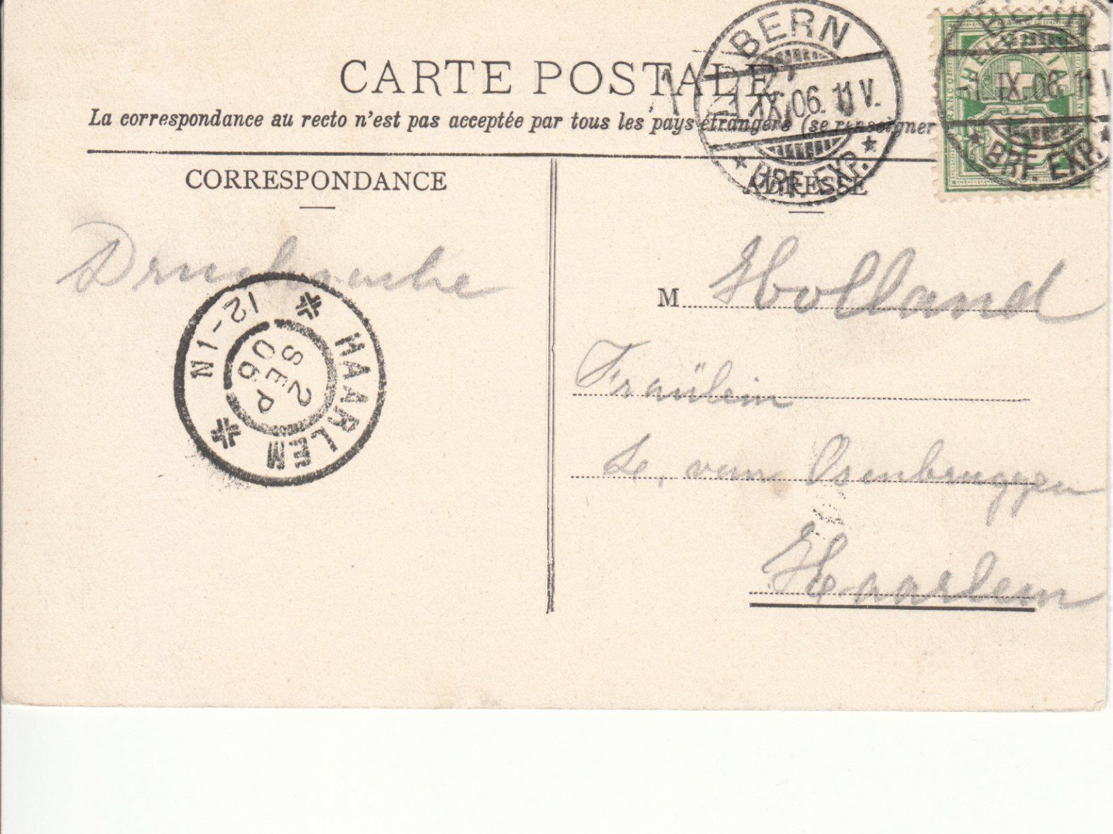 Ansichtskarten: Lütschine, 1906, Stempel Harlem – Gebraucht aus Bürglen TG von StampGraf 1