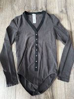 Wolford Body Top Grau/Schwarz L