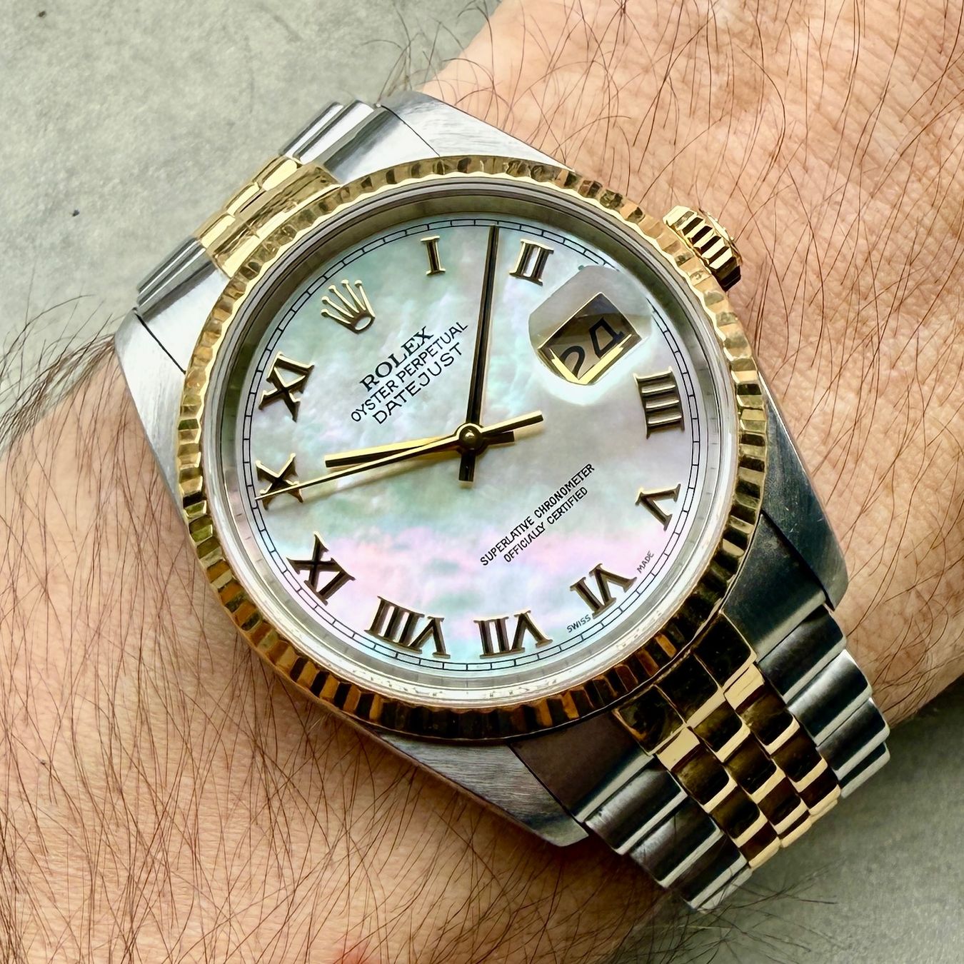 Rolex Orologi: Rolex DateJust Perlmutt 18K/SS – Usato da Zürich venduto da watch_trader
