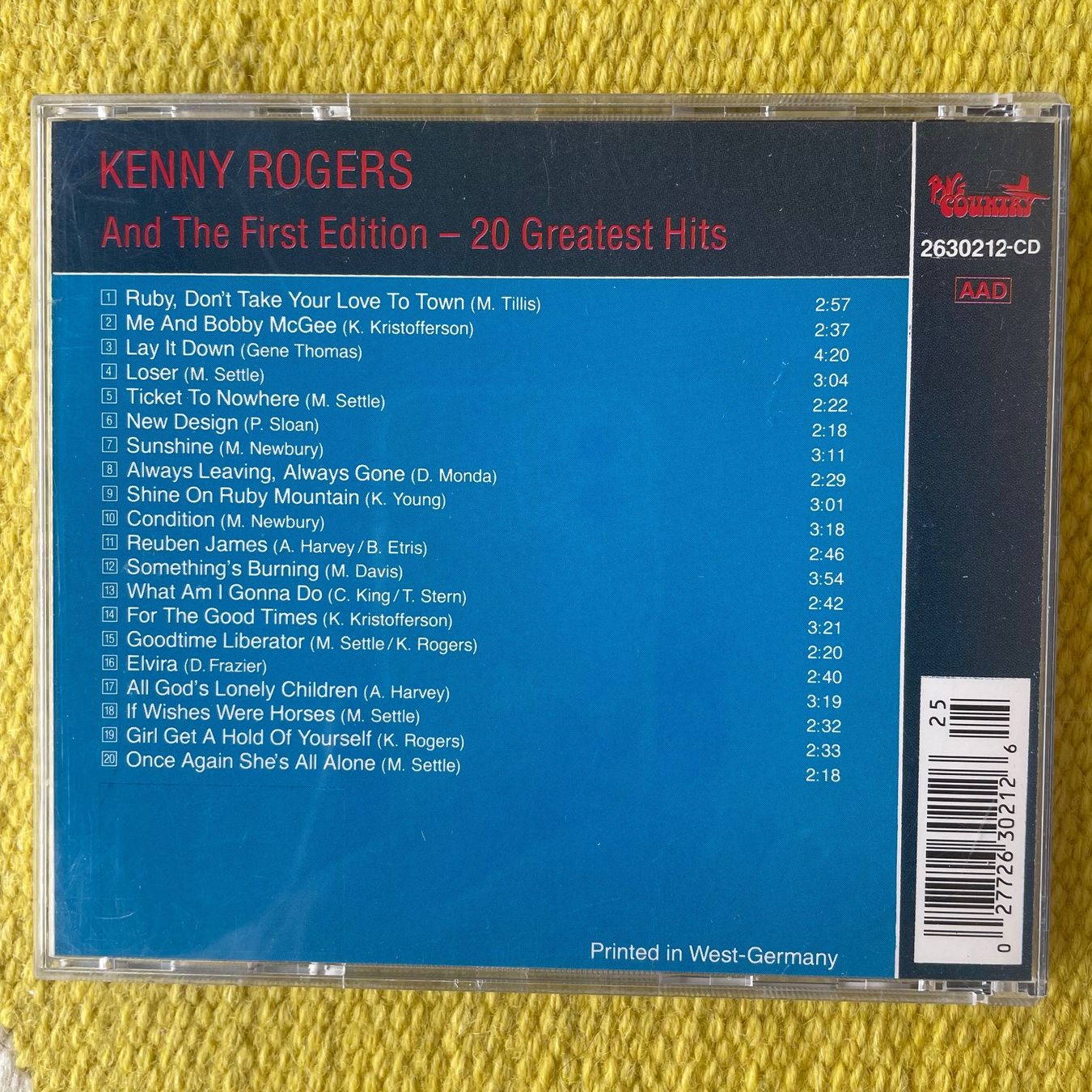 CD: KENNY ROGERS-20 GREATEST HITS – Usato da Rorschacherberg venduto da CD-Roli 1
