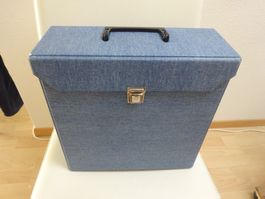 SCHALLPLATTEN LP KOFFER ** TOP ZUSTAND ** BLAU