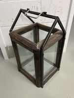 Rustikale Windlicht Laterne Holz Metall