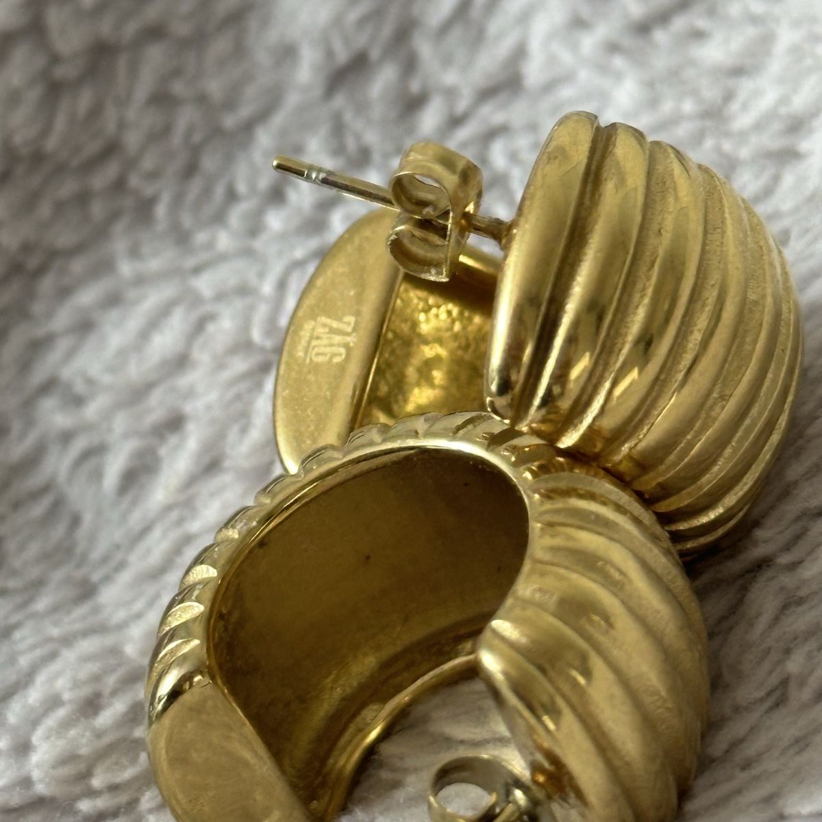 Ohrringe & -stecker: ZAG Massive Goldene Edelstahl Creolen – Neu (gemäss Beschreibung) aus Givisiez von dor_xb9k 1