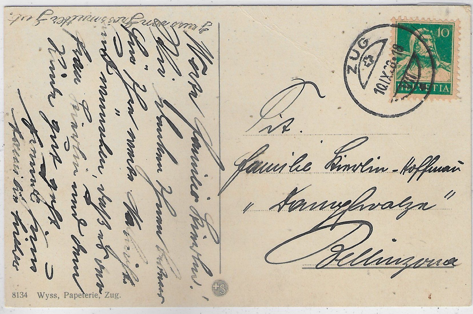 Cartes postales: Zug - Generalansicht - Litho – D'occasion à Ettingen par Kartenplanet 1