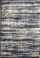 Moderner Teppich, blau-beige gestreift, Top Zustand!