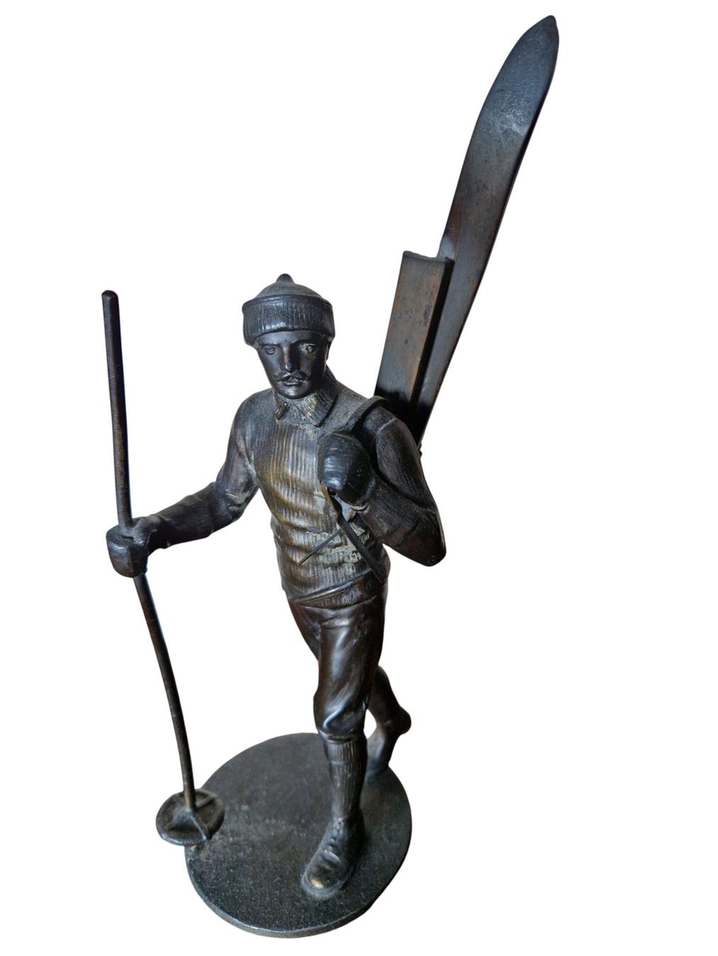 Sculture & Statue: Bronzefigur Skifahrer antik – Usato da Mörschwil venduto da antiksalon21 2