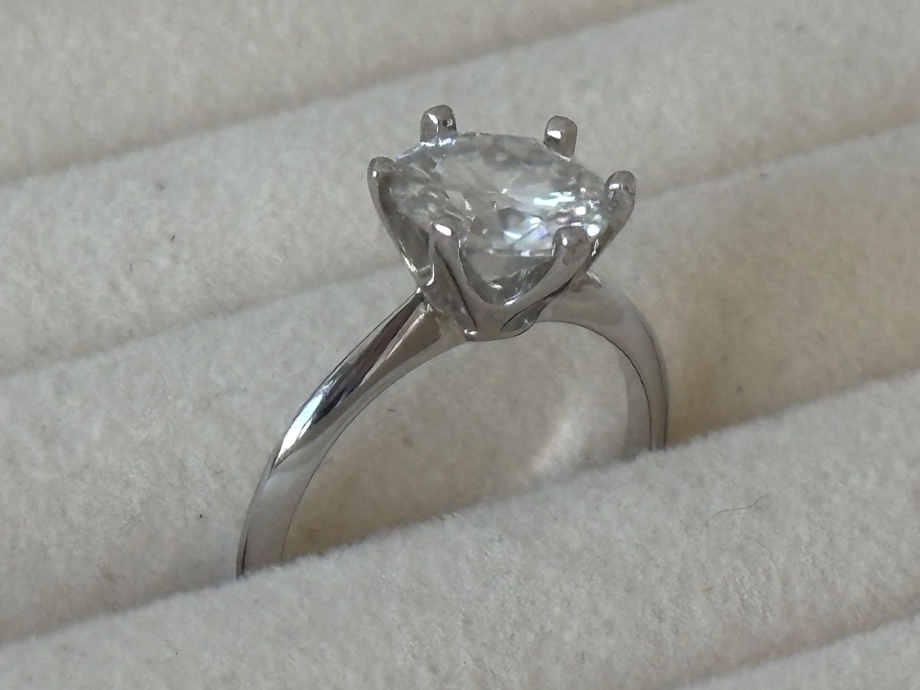 Ringe: 💚 Luxus Elegante Gr.18/8 Ring Solitär  Farbe Silber – Neu (gemäss Beschreibung) aus Biel-Bienne von Roserosse13 5
