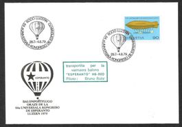 Ballonpostbrief Esperanto Weltkongress Luzern 28.7.-4.8.1979