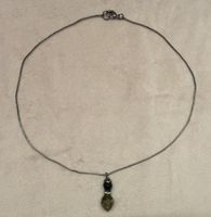 Gothic Styl Collier geschwärzt mit Anhänger, neuwertig!