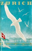 ZUERICH SEE ALPEN MOEVE 1948 - Original Plakat