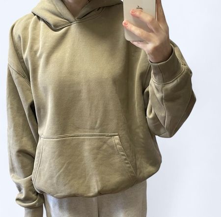 Oversized khaki hoodie