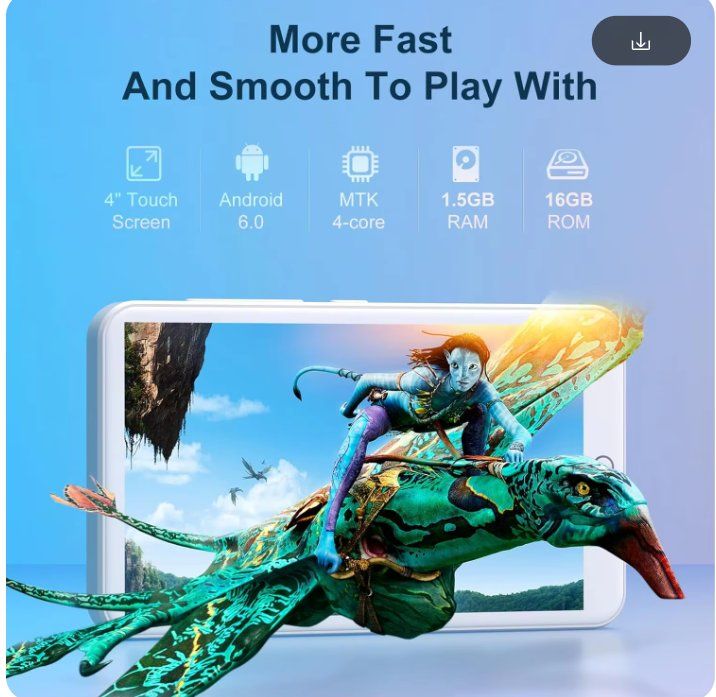 Lettore multimediale portatile: 4" MP3-MP4-Player Bluetooth WLAN Lautsprechern E-Book – Nuovo e nell'imballaggio originale da Genève venduto da Top-Trend 4