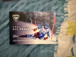 Tessa Worley Autogrammkarte - Ski Alpin Weltcup Saison!