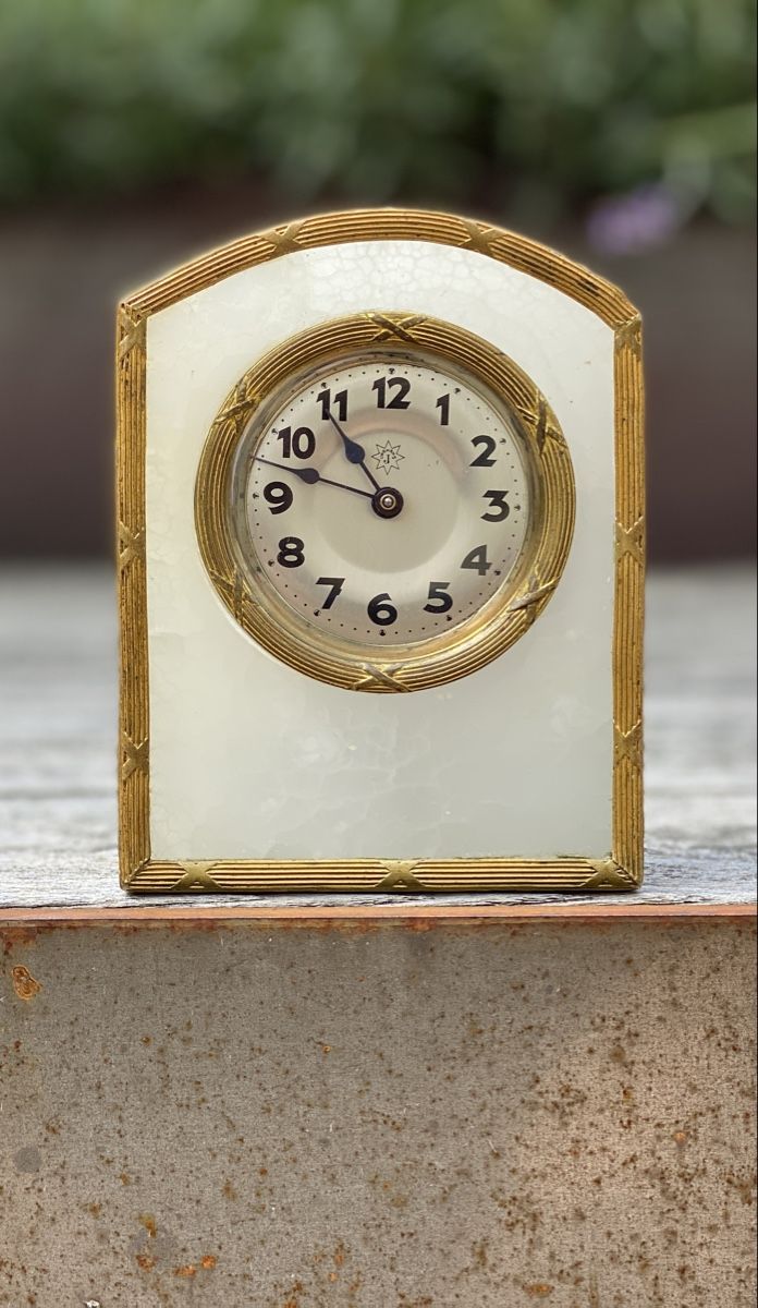 Junghans Orologi: Antike Junghans Jugendstil-Uhr (ca. 1910) – Usato da Winterthur venduto da Crazycorner