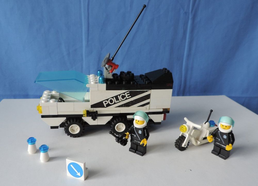 Lego Giocattoli: Polizei Patrouille, Set 6430 (1991) und Begleit-Motorrad – Usato da Burgdorf venduto da ursla50