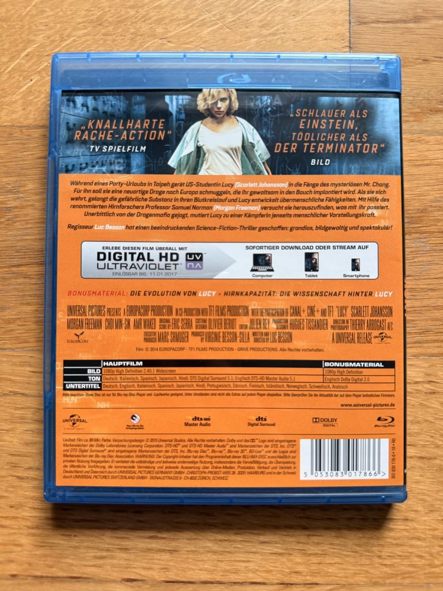 Tutti i DVDs: Lucy (2014) Blu-ray – Usato da Kölliken venduto da nerdorado 1