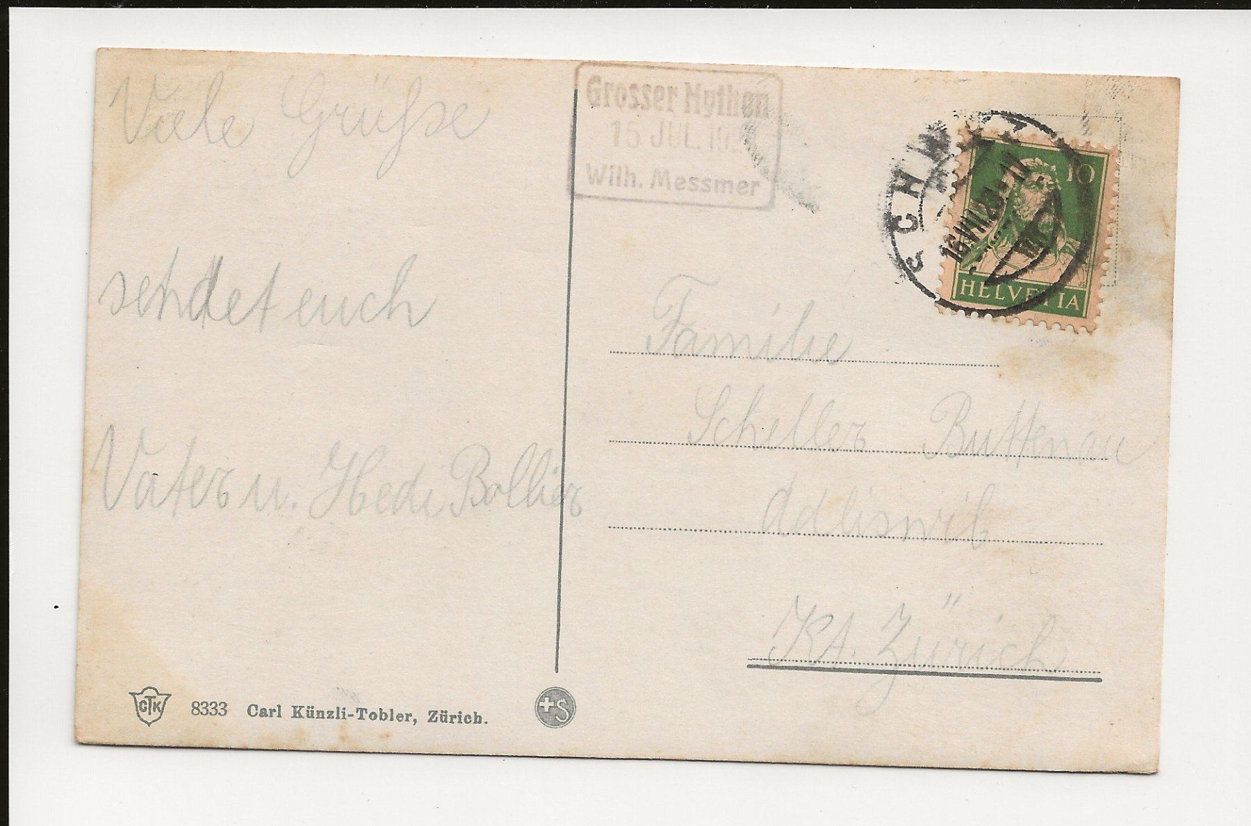 Cartoline postali: AK 1923 Mythen-Kulm – Usato da Greifensee venduto da 315WDO 1