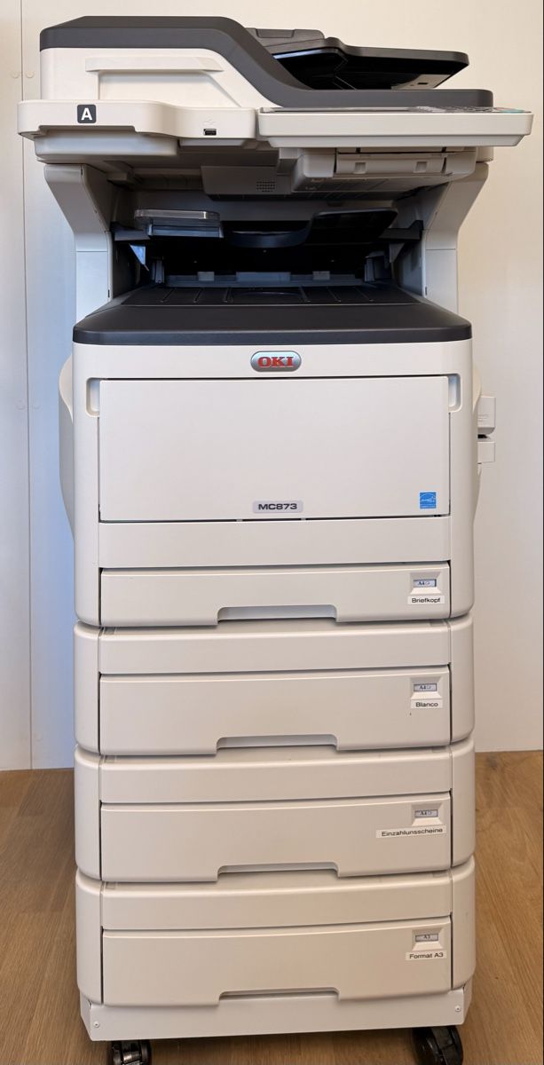 Oki Stampanti: OKI MC873 Multifunktionsdrucker ab 1CHF !!! – Usato da Worb venduto da adi_01 1