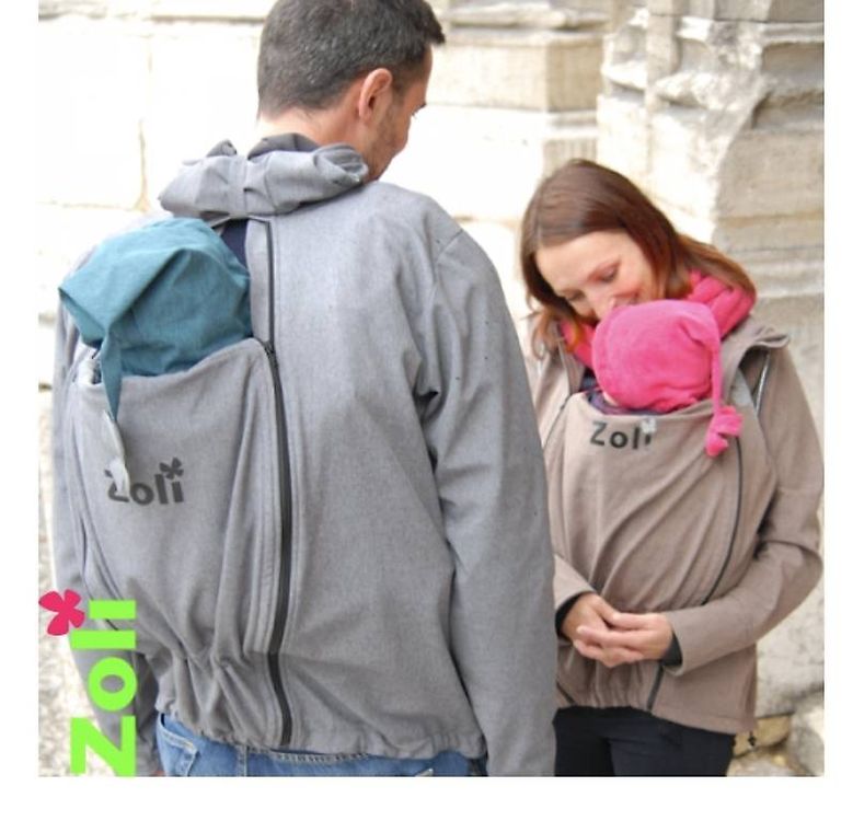 Veste De Portage Pour Maman Et Bébé - Veste De Grossesse Chaude Avec Insert Pour Bébé - Manteau De Grossesse - Col En Fourrure - Longueur Genou - Mode De Grossesse