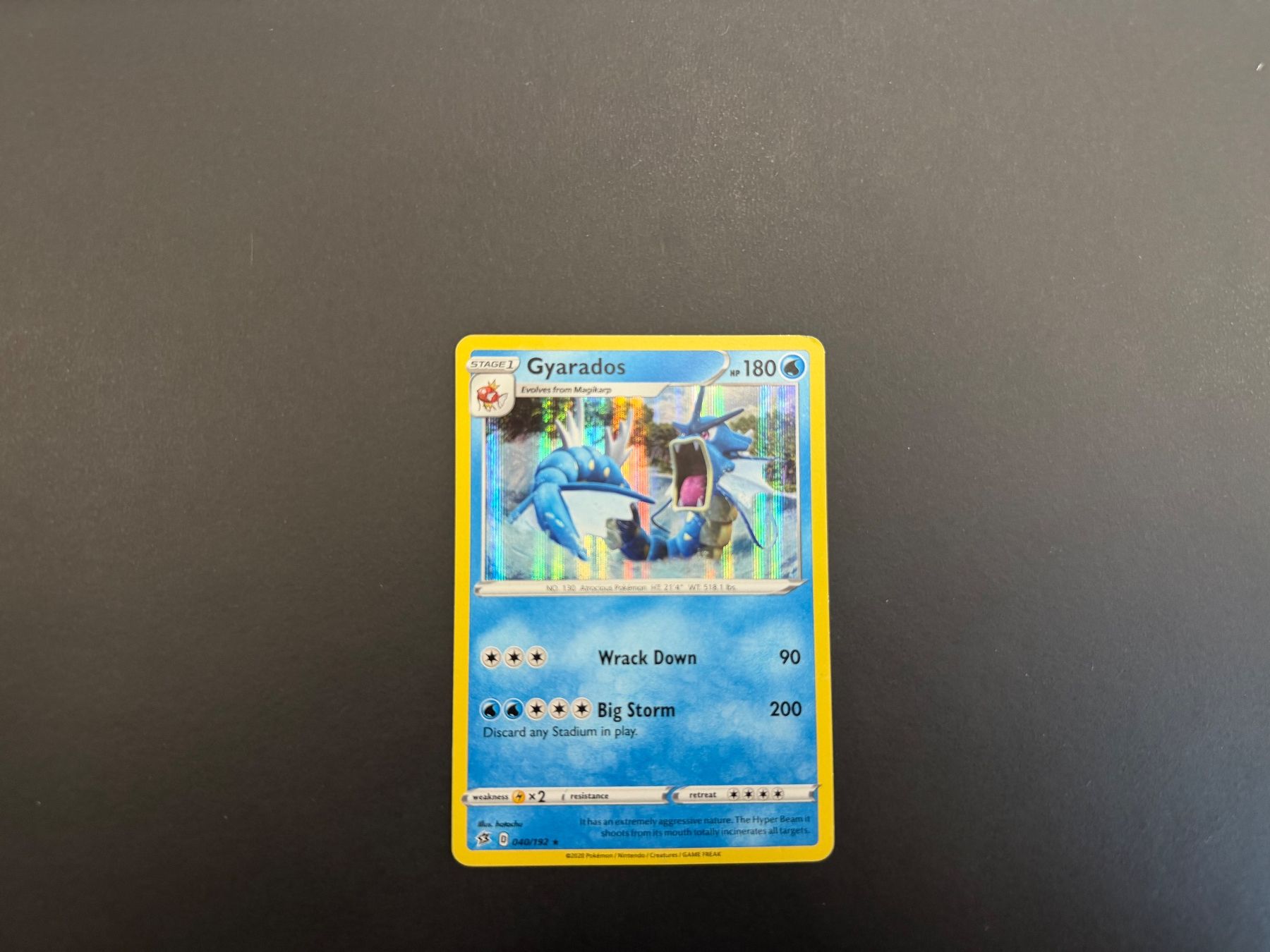 Pokémon Carte collezionabili: Gyarados 040/192 – Usato da Zürich venduto da mountainwizard00