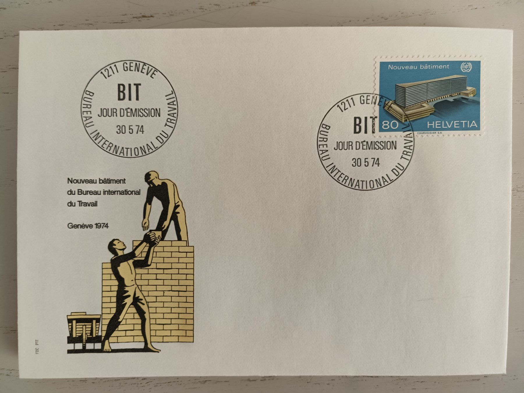 Alle Briefmarken: 1974 FDC Internationales Arbeitsamt – Gebraucht aus Dübendorf von goeggi79