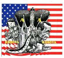 Block "Präsidenten Karikatur". Kosovo.