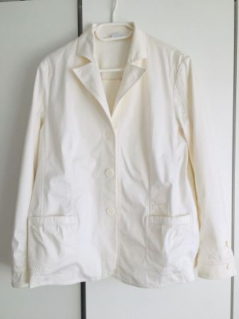 Wunderschöner edler ungefütterter Baumwollblazer Ivory