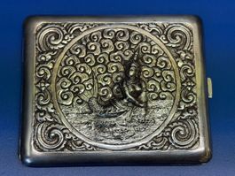 ZIGARETTENETUI SIAM STERLINGSILBER MIT MEERJUNGFRAU