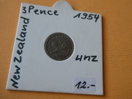 New Zealand 1954, 3 Pence