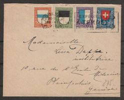 1922 : Pro Juventute Serie auf Brief  : KP 275.--