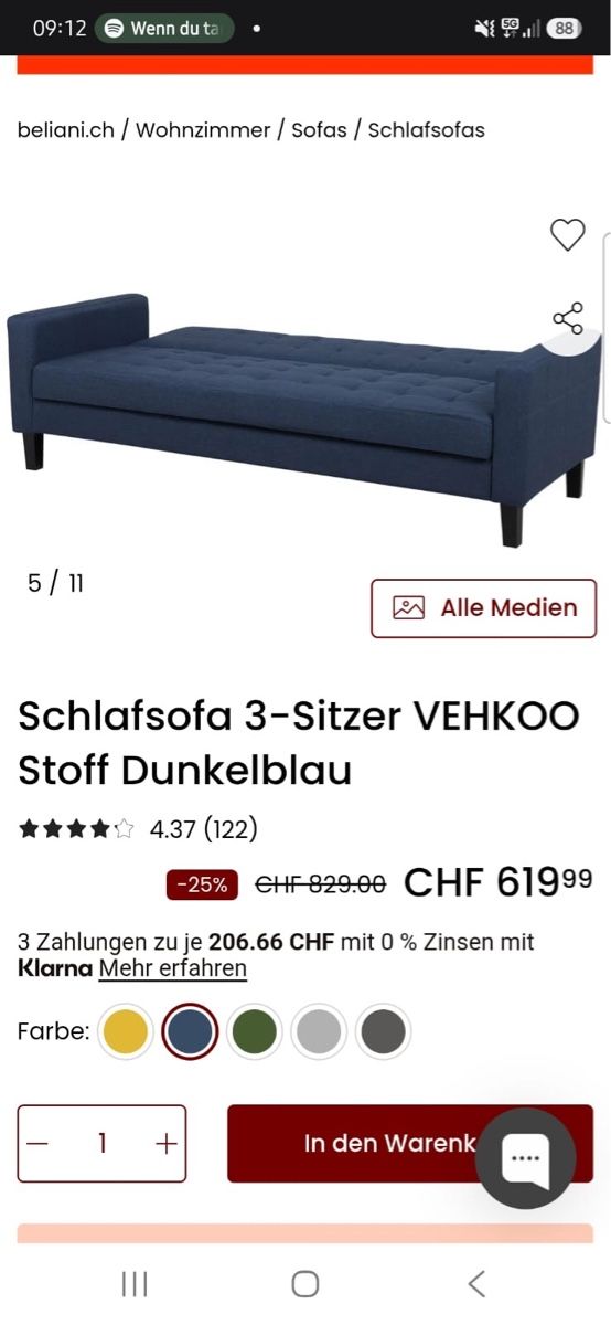 Sofas: Schlafsofa neuwertig – Neuf (Voir description) à Zürich par LittleLuckyBird 2