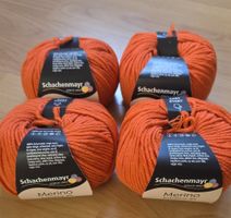 Schachenmayr Merino Wolle orange 4 Knäuel neu