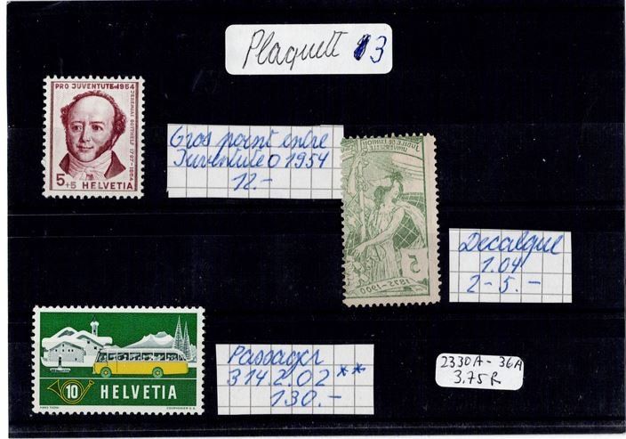 Tutti i francobolli: divers variété – Usato da Delemont venduto da toutdubon11