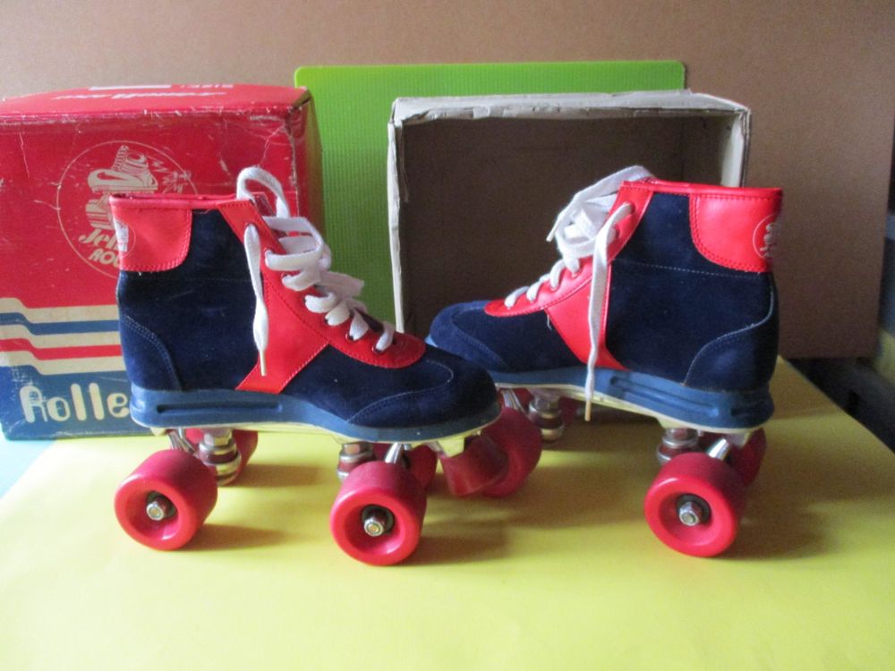 Patins à roulettes vintage Rollet – Années 70/80 – Métal - Collection