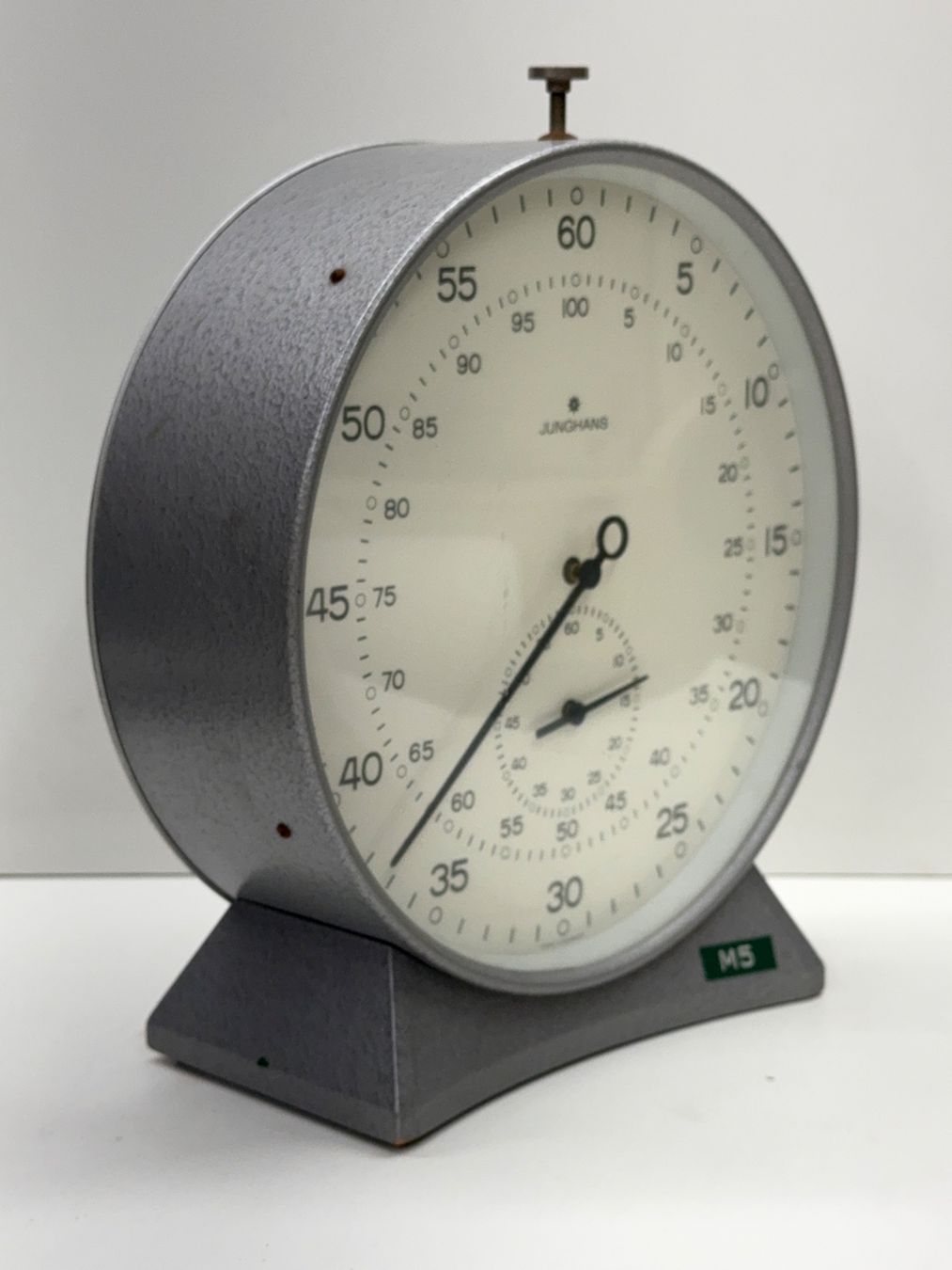 Junghans Orologi: grosse Junghans Industrie-Stoppuhr, Loft, Industriedesign – Usato da Lostorf venduto da Peschmi10 3