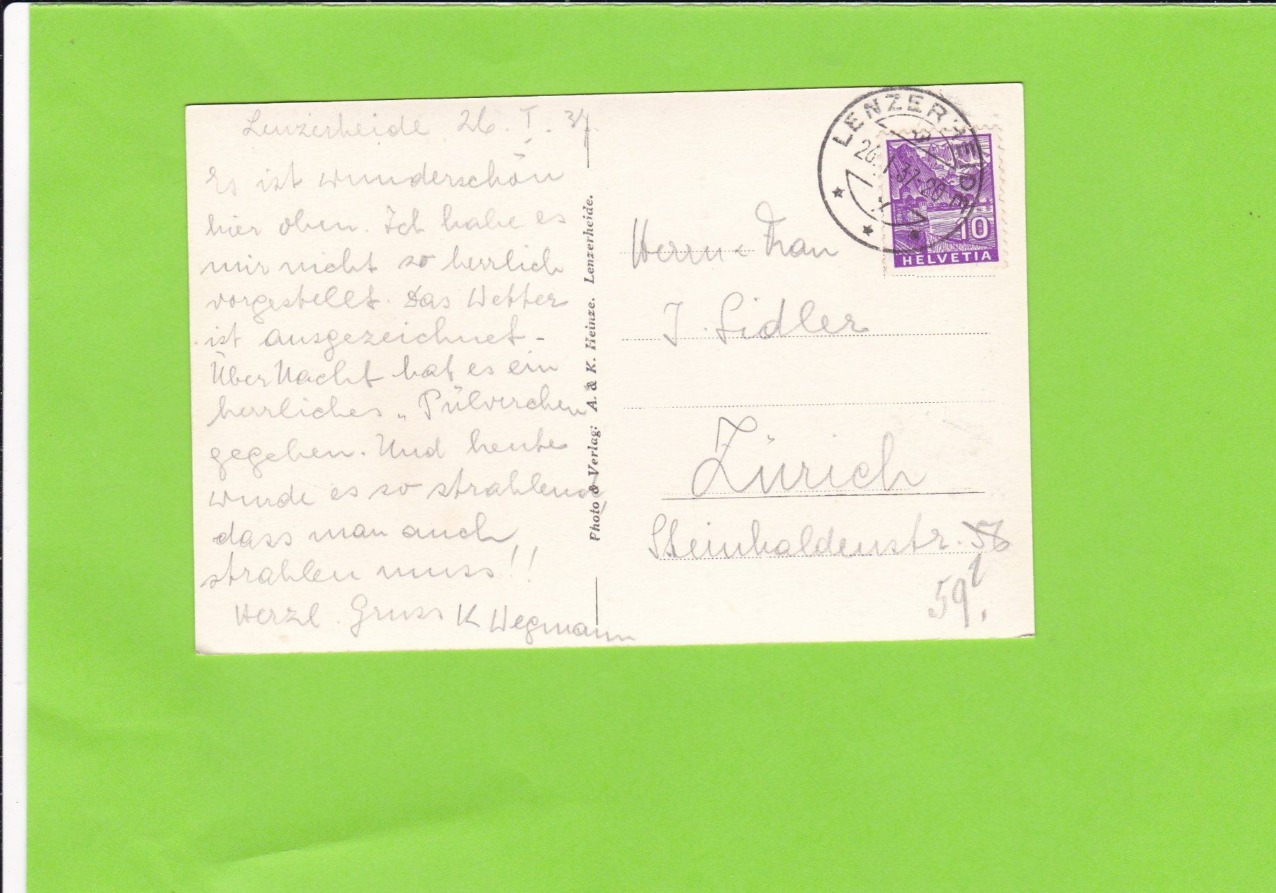 Cartes postales: Auf der Lenzerheide – D'occasion à St. Peterzell par neckertal 1
