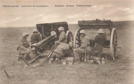 Schweiz Militär Feldartillerie Geschütz