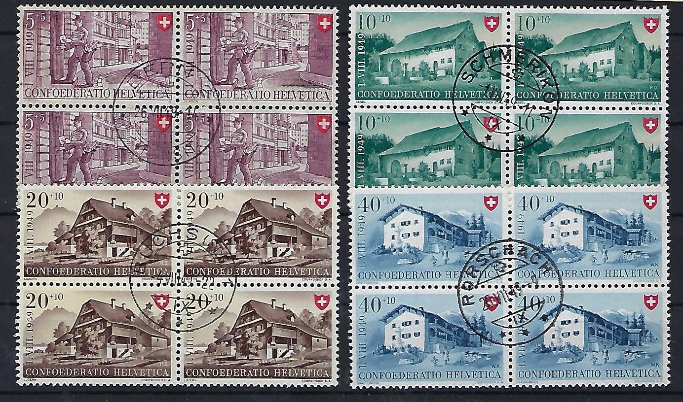 Tutti i francobolli: 1949  Pro Patria Viererblocks 14989 – Usato da Lunden venduto da Animus999