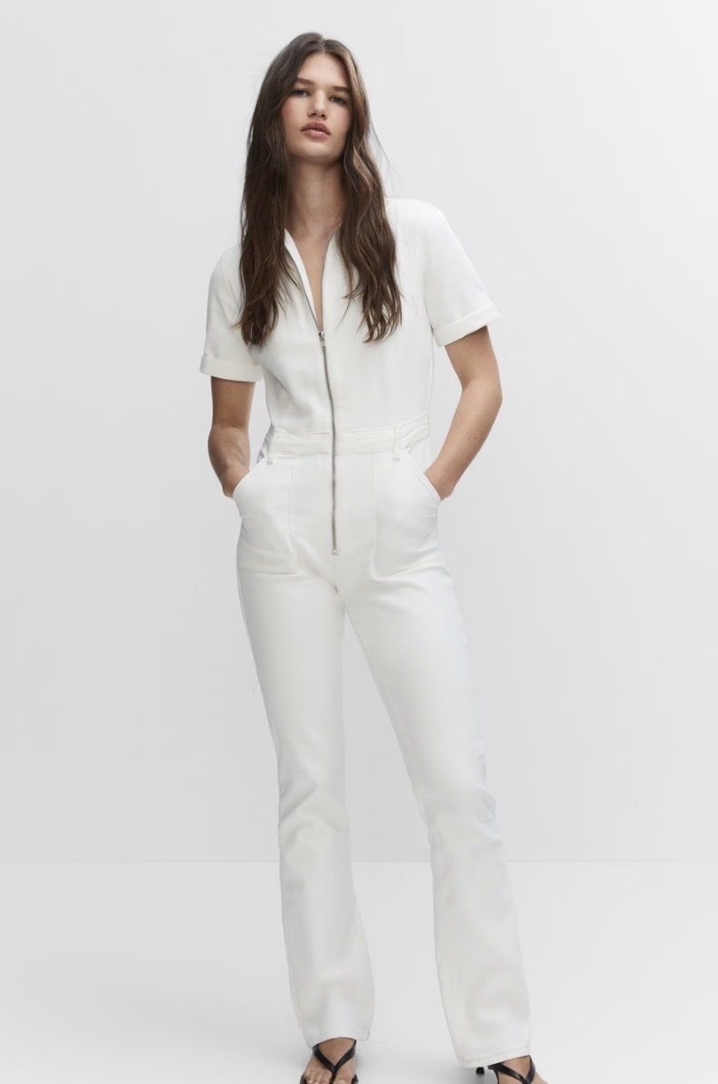 Mango Tute: Chic White Summer Jumpsuit - Size M - Perfect Condition – Usato da Montreux venduto da m.mlkstn 1