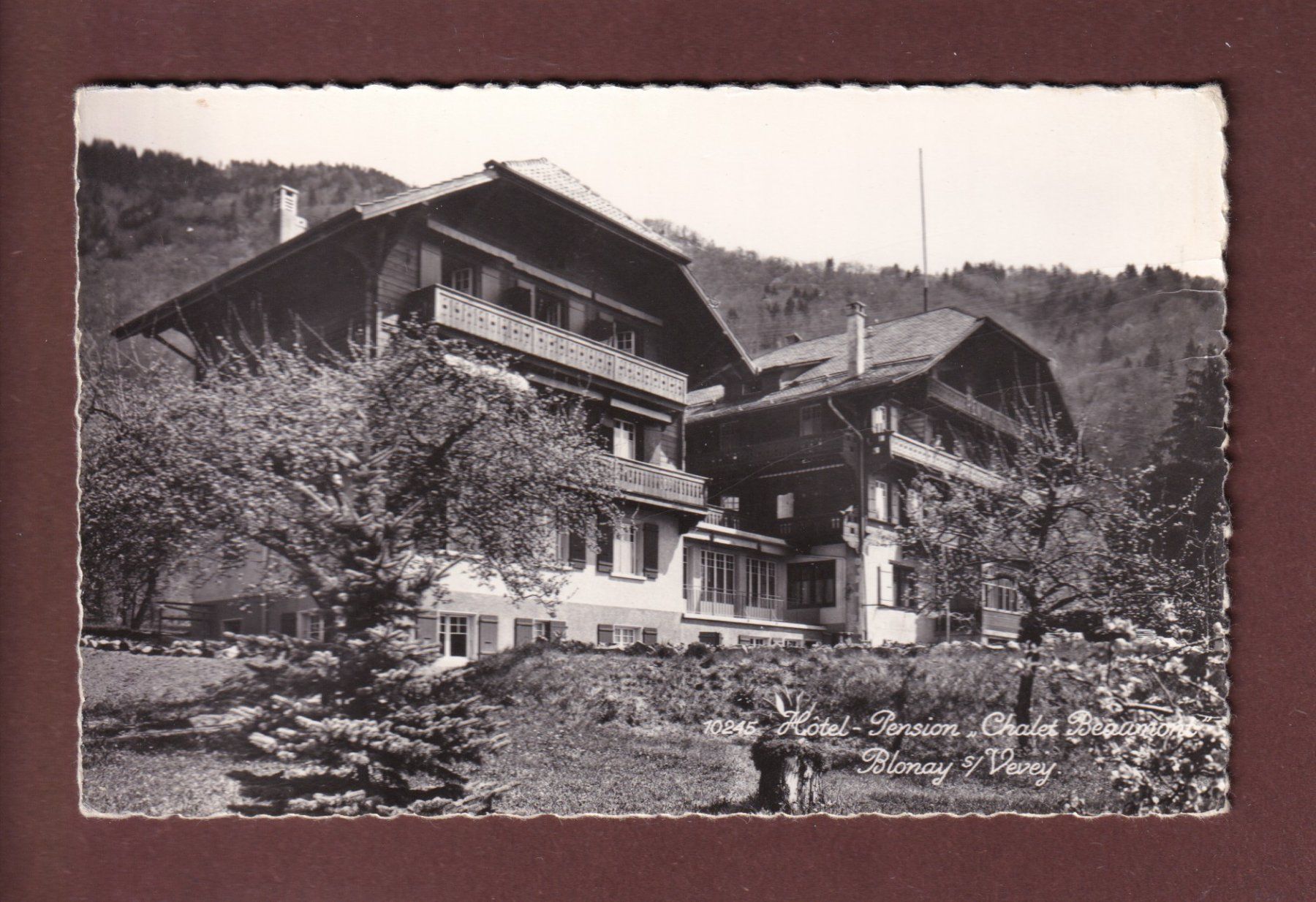 Cartoline postali: BLONAY - Chalet Beaumont – Usato da Pully venduto da nicecards