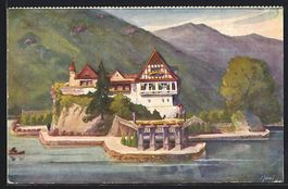 Vitznau, Schlössli Hohenfels vom Wasser