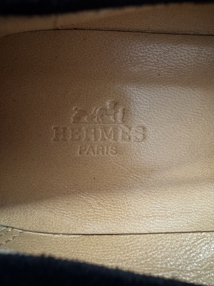 Hermès Scarpe da uomo: Mocassins Hermès daim noir, taille 41 – Nuovo (secondo la descrizione) da Morges venduto da sandy069 1