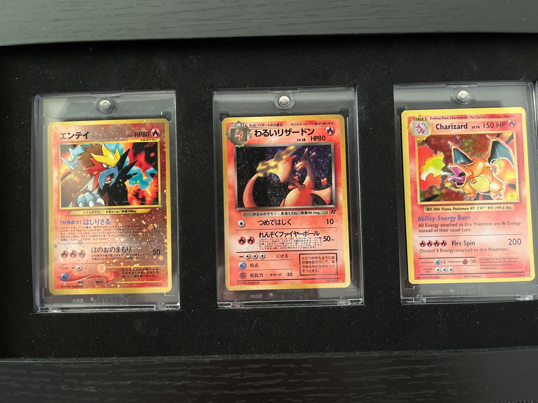 Pokémon Sammelbilder & Trading cards: Dark Charizard, Evolution Charizard, Entei Promo – Gebraucht aus Volketswil von kev_y8t6