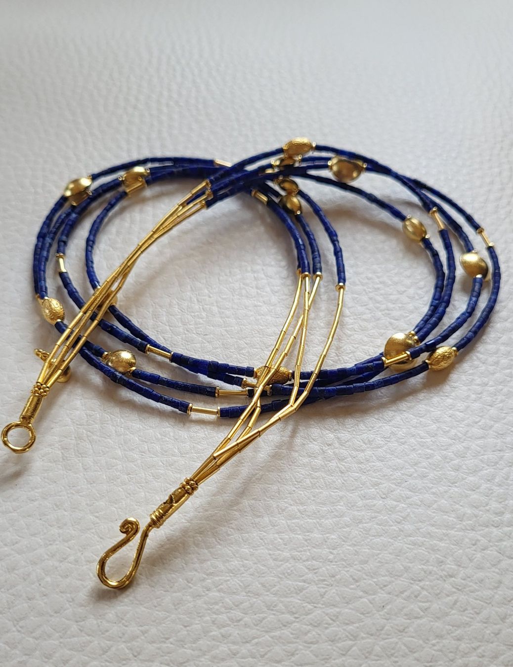 Catenine: 585 Gold Collier Mit Lapizlazuli – Usato da Wald ZH venduto da Dasilver 4