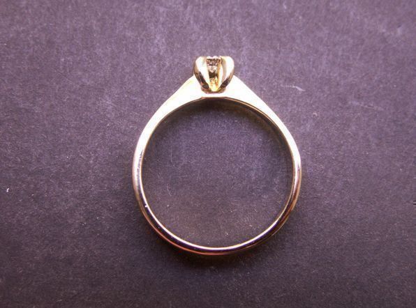 Anelli: Solitär Ring 585 Gold mit Brillant – Usato da Wald ZH venduto da Dasilver 5